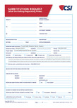 CSI Form 13.1A Substitution Request Form